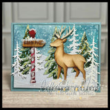 REINDEER NORTH POLE SIGN DIE SET - GINA MARIE DESIGNS