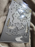 AURORA BOREALIS CABIN PLATE DIE - GINA MARIE DESIGNS