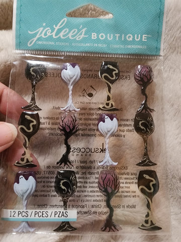HARD TO FIND Jolee's Boutique Stickers - HALLOWEEN GOBLETS