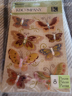 EDAMAME BUTTERFLY STICKERS - K & COMPANY