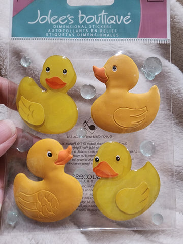 HARD TO FIND Jolee's Boutique Stickers - CUTE RUBBER DUCKIES