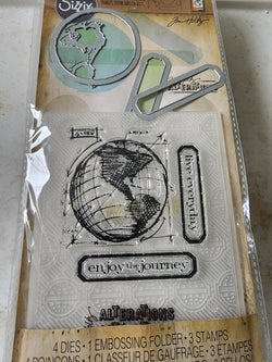 THE JOURNEY - SIZZIX TIM HOLTZ STAMP - DIE - FOLDER