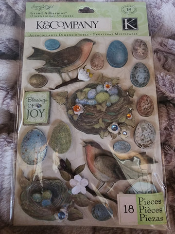 SW BOTANICAL ROBIN STICKERS - K & COMPANY