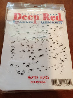 DEEP RED RUBBER STAMPS - WATER BEADS