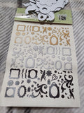 GLITTER SWIRLS AND FRAMES K & COMPANY DIE CUT PACK 117 PIECES