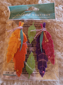 COLORFUL STITCHED FEATHERS - Jolee's Boutique Stickers