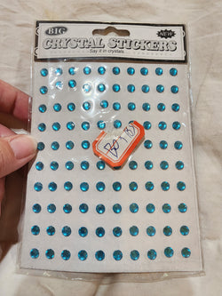 CRYSTAL STICKERS BLING RHINESTONES - Teal
