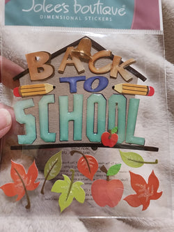 HARD TO FIND Jolee's Boutique Stickers - BACK 2 SCHOOL