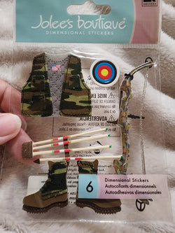 HARD TO FIND Jolee's Boutique Stickers - BOW HUNTER