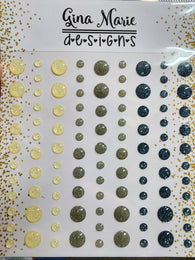 WINTER SPARKLE GLITTER STYLE ENAMEL DOTS - Gina Marie Designs
