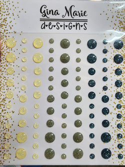 WINTER SPARKLE GLITTER STYLE ENAMEL DOTS - Gina Marie Designs