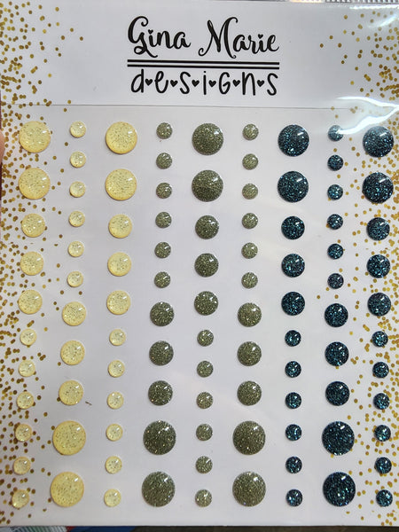 WINTER SPARKLE GLITTER STYLE ENAMEL DOTS - Gina Marie Designs