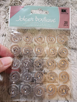 JOLEES BOUTIQUE STICKERS - SILVER SWIRL REPEATS
