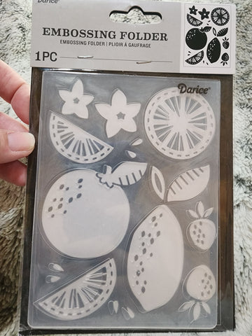 DARICE EMBOSSING FOLDER - CITRUS FRUIT