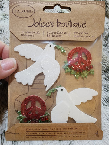 PRESENTS Jolee's Boutique Stickers - PEACE ON EARTH