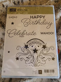 BIRTHDAY BLAST - USED STAMPIN UP CLING STAMPS