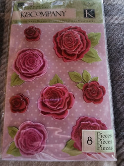 VALENTINE ROSES STICKERS - K & COMPANY