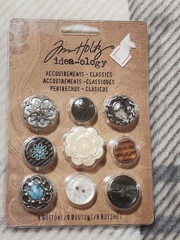 Tim Holtz Idea-ology Accoutrements - Classics (9 Buttons)
SKU: TH92872