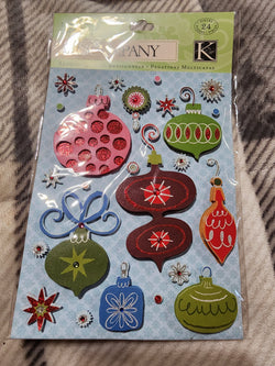 HAPPY HOLIDAY ORNAMENT STICKERS - K & COMPANY