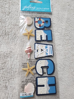 BEACH TITLEWAVE - Jolee's Boutique Stickers