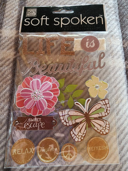 LIFE IS BEAUTIFUL - me & my big ideas SOFT SPOKEN STICKERS