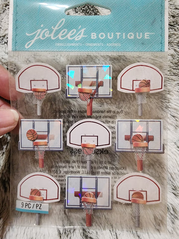 Jolee's Boutique Stickers - BASKETBALL BACKBOARD REPEAT