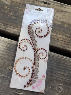 PRIMA SAY IT IN PEARLS - BROWN LACE