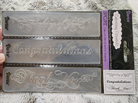 DARICE EMBOSSING FOLDER - PHRASES