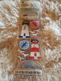 LIGHTHOUSE AND COMPASS - Martha Stewart Stickers