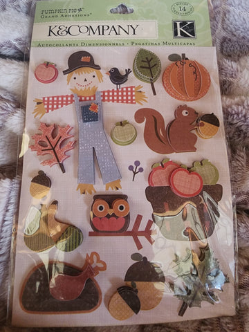 PUMPKIN PIE ICONS STICKERS - K & COMPANY