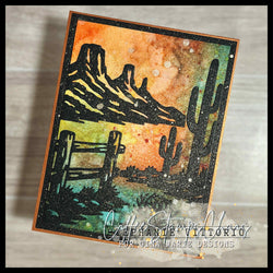 WESTERN DESERT SCENE PLATE DIE - GINA MARIE DESIGNS