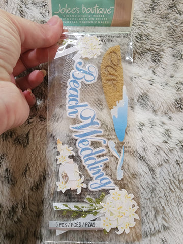 JOLEES BOUTIQUE TITLEWAVE STICKERS - BEACH WEDDING