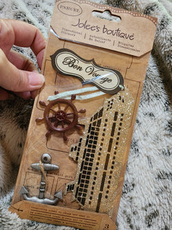 HARD TO FIND Jolee's Boutique Stickers - BON VOYAGE GLITTER