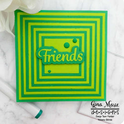 PLAIN SQUARES OVERSIZED 16 DIES - Gina Marie Designs