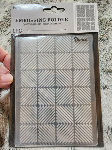 DARICE EMBOSSING FOLDER - DIAGONAL PATTERN
