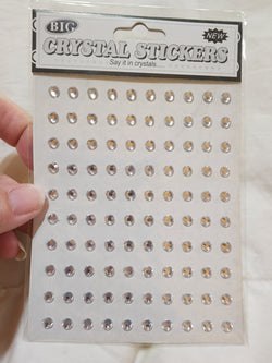 CRYSTAL STICKERS BLING RHINESTONES - SILVER