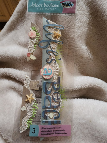 HARD TO FIND Jolee's Boutique Titlewave Stickers - LIFES A BEACH