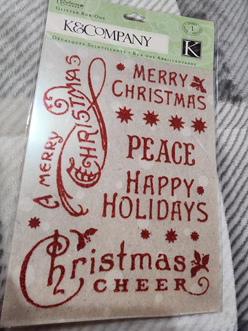 CHRISTMAS CHEER WORDS ( RUB - ONS ) - K & COMPANY