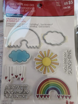 RAINBOW VALENTINE - Recollections stamp & Die set