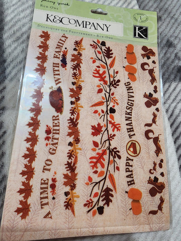 FALL HARVEST BORDERS ( RUB - ONS ) - K & COMPANY