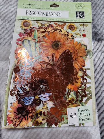 TC COTTAGE GARDEN WARM MIX DIE CUT PACK 68 PIECES