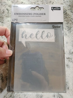 DARICE EMBOSSING FOLDER - HELLO TALK BUBBLE