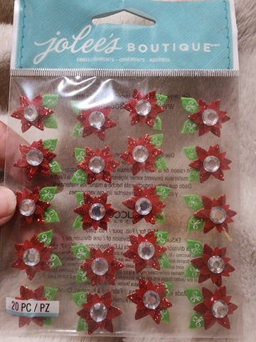 HARD TO FIND Jolee's Boutique Stickers - POINSETTIA MINI REPEATS