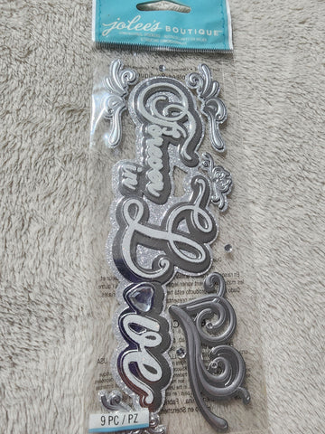 FOREVER IN LOVE TITLEWAVE - Jolee's Boutique Stickers