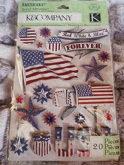 AMERICANA FLAG STICKERS - K & COMPANY