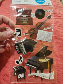 RECOLLECTIONS STICKERS - MUSIC INSTRUMENTS