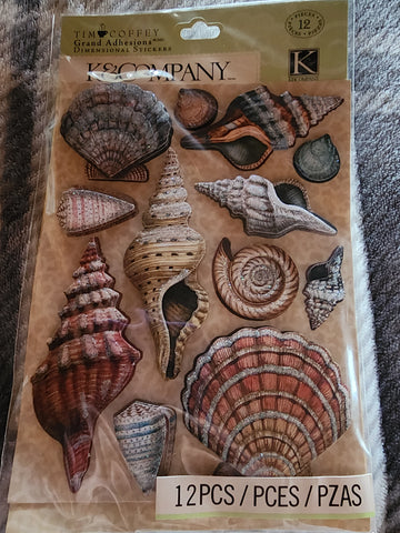 TRAVEL OCEAN SHELLS STICKERS - K & COMPANY