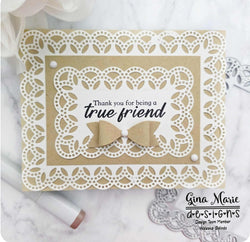 DOTTED DOUBLE LACE RECTANGLE DIE SET - Gina Marie Designs