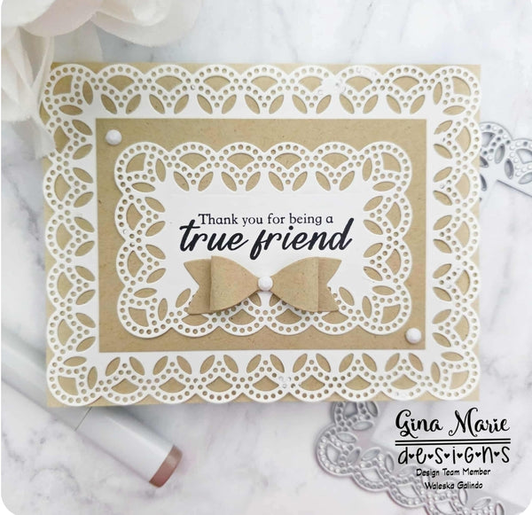 DOTTED DOUBLE LACE RECTANGLE DIE SET - Gina Marie Designs