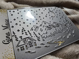 MOUNTAIN FOREST STARRY SKY SCENE PLATE DIE - GINA MARIE DESIGNS